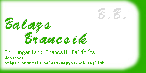 balazs brancsik business card